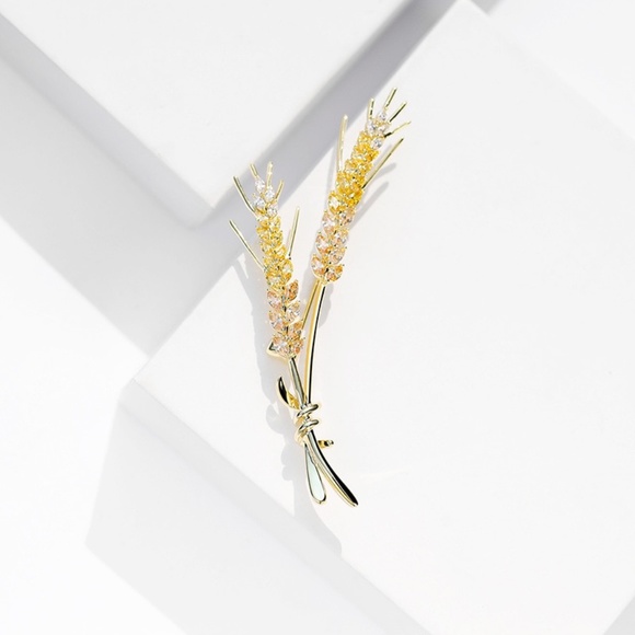 ❤️Unique Wheat Branch Rhinestone Brooch - Picture 4 of 4